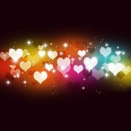 Abtsract Valentine Multicolor Background
