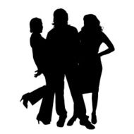 Vector silhouette of a people N109