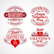 Typography Valentine&#039;s DayVector illustration N2