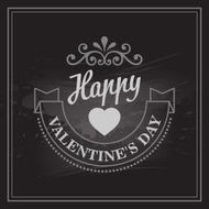 Typography Valentine's Day cards Caption chalk on a blackboard N4