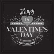 Typography Valentine's Day cards Caption chalk on a blackboard N5