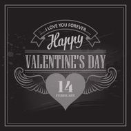 Typography Valentine's Day cards Caption chalk on a blackboard N6