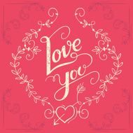 Love you hand-lettering card