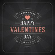 Happy Valentine&#039;s day Greeting Card Vintage Vector Background N9