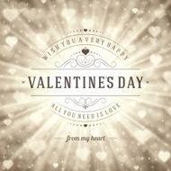 Happy Valentine&#039;s day Greeting Card and Bokeh N23