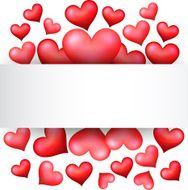 Valentine's background with red hearts N13