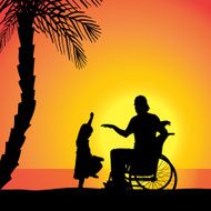 Vector silhouette of family N517