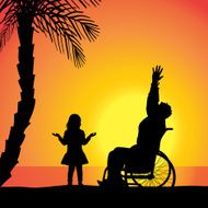 Vector silhouette of family N519