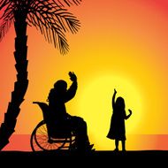Vector silhouette of family N522