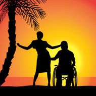 Vector Silhouette Of People N410