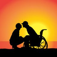 Vector Silhouette Of People N413