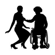 Vector silhouettes of couple N55