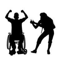 Vector silhouettes of couple N57