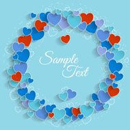 Circle Border with Hearts N2