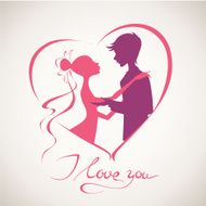 I love you vector card with hand written text N2
