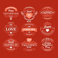 Typography Valentine&#039;s DayVector illustration N3