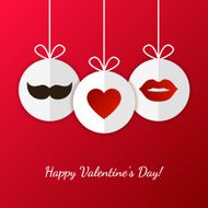 Happy Valentine`s Day greeting card Vector illustration Wedding invitation N2