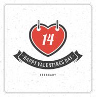 Happy Valentine&#039;s Day Vintage Greetings Card Design N5
