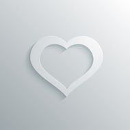 3d abstract paper heart