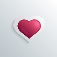 3d abstract red heart