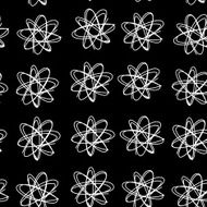 floral seamless pattern black and white vector