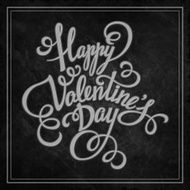 Typography Valentine's Day cards Caption chalk on a blackboard N8