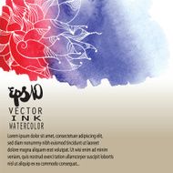 watercolor floral card N5