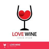 Love wine symbol