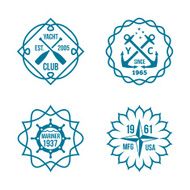 Assorted Hipster Logos on White Background