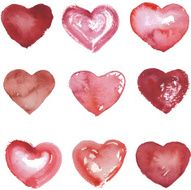 Set of hand drawn hearts N5