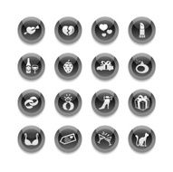 Black Round Icons - Love