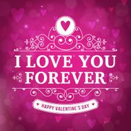 Valentine's Day I love YOU typography greeting card