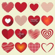 Heart valentine icon set vector illustration N2