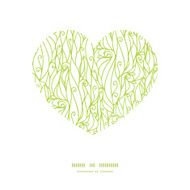 Vector abstract swirls texture heart silhouette pattern frame