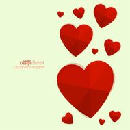 Abstract background with red and white hearts N2