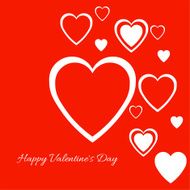 Abstract background with red and white hearts N3
