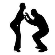 Vector silhouette of couple N164