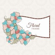 Beautiful flowers decorated frame with space