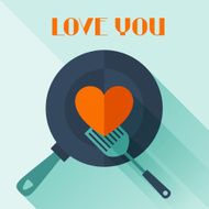 Happy Valentine&#039;s illustration in flat style N8