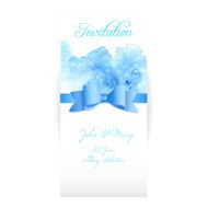 Vector template for wedding card with watercolor background N2