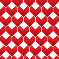 Heart Shapes Seamless Pattern Mosaic Style N5