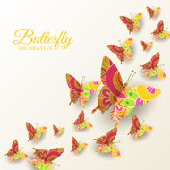beautiful colorful butterfly background concept Vector illustra N6