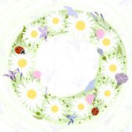 Vector frame Illustration with floral wreath N2