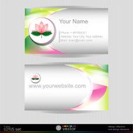 Lotus blossom vector business card template