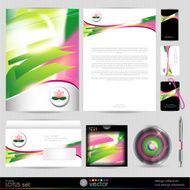 Lotus blossom vector template business set Design elements