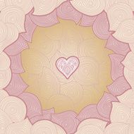 Ornamental seamless pattern with heart