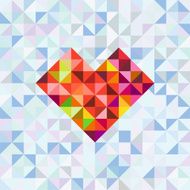 Greeting card with heart symbol Vector