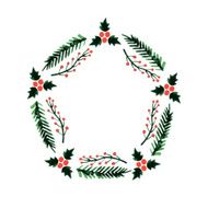 Christmas frame new year wreath