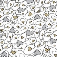 Swirly hand drawn heart pattern in vector format N9