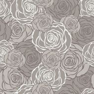 Art Deco floral seamless pattern with roses N4